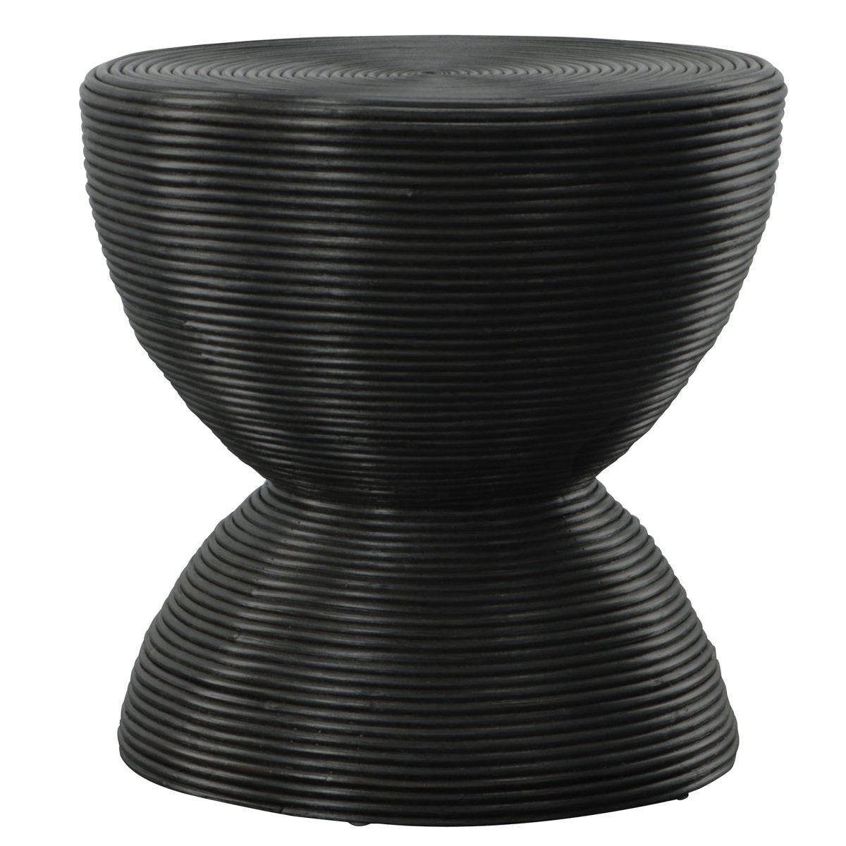 Bongo Black Rattan Side Table - Uttermost - Tables by Modest Hut