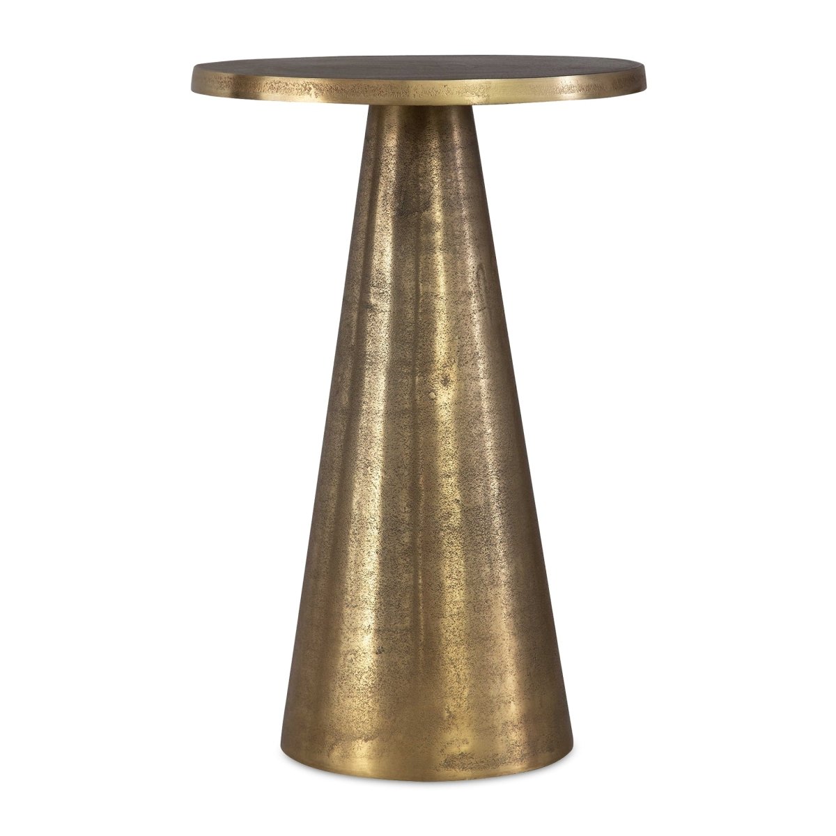 Brass Pedestal Table with Rounded Edges - Uttermost - Tables by Modest Hut