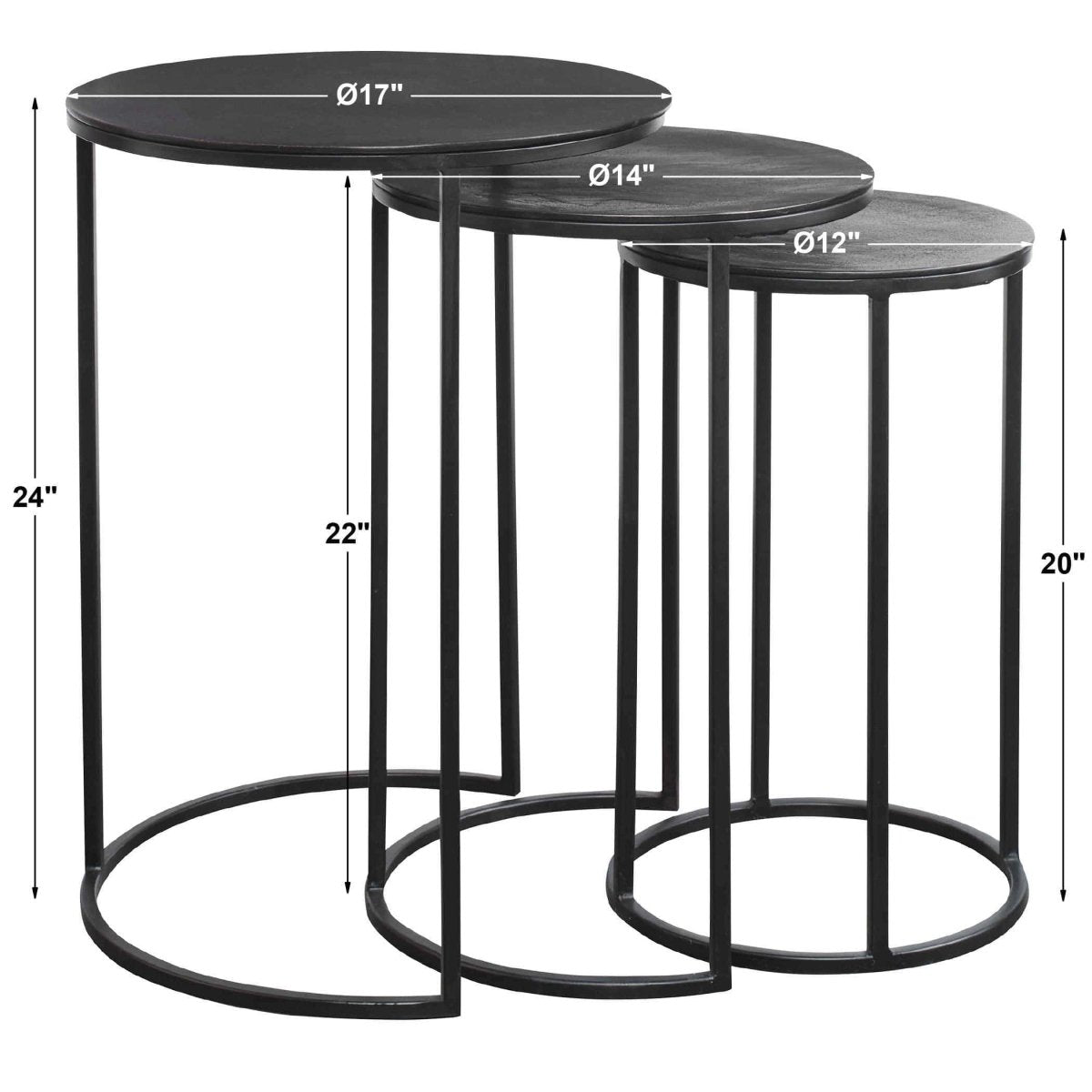 Iron Nesting Tables - Uttermost - Tables by Modest Hut