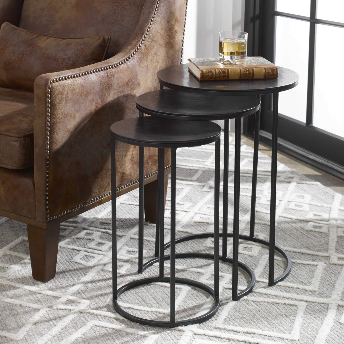 Iron Nesting Tables - Uttermost - Tables by Modest Hut