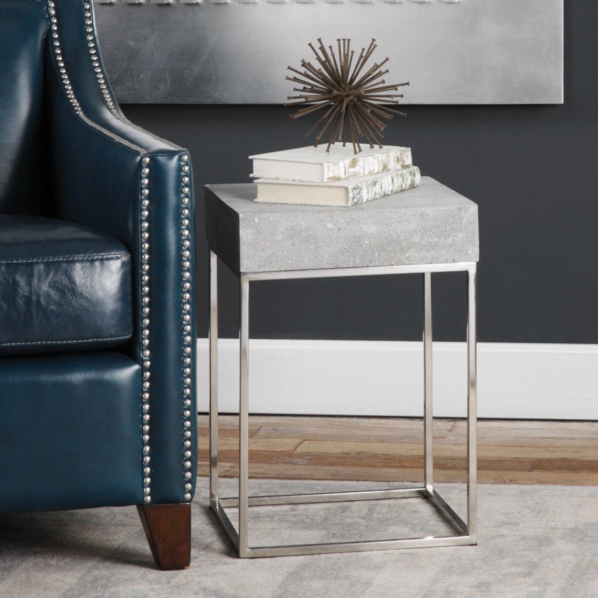 Jude Concrete Accent Table - Uttermost - Tables by Modest Hut