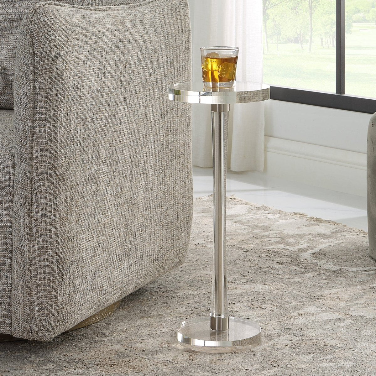 Pria Crystal Drink Table - Uttermost - Tables by Modest Hut