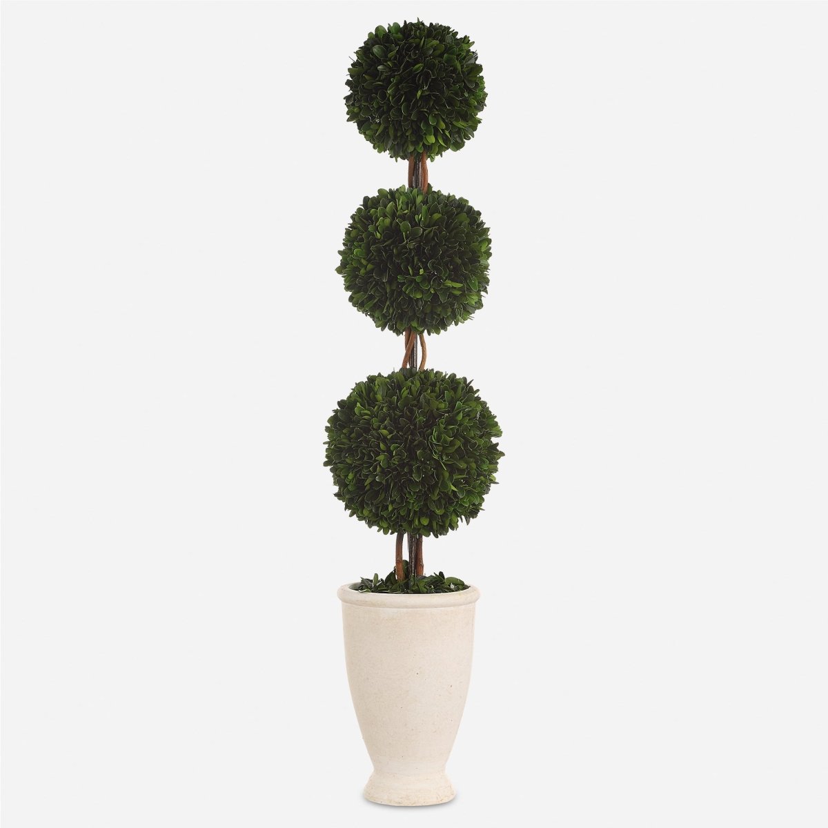 Preserved Boxwood Triple Topiary - Uttermost - Topiary by Modest Hut