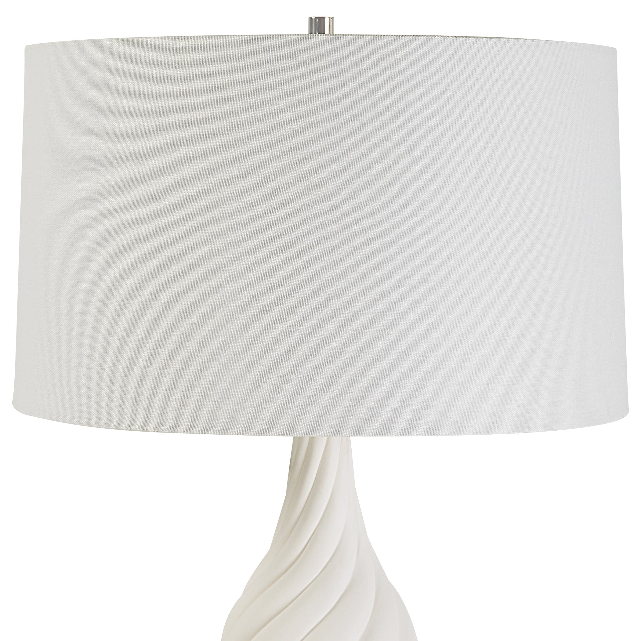 Twisted Swirl White Table Lamp Uttermost
