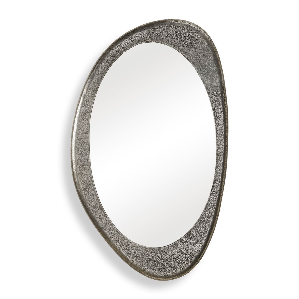 Schiller Antique Nickel Oval Wall Mirror oval mirror by Uttermost