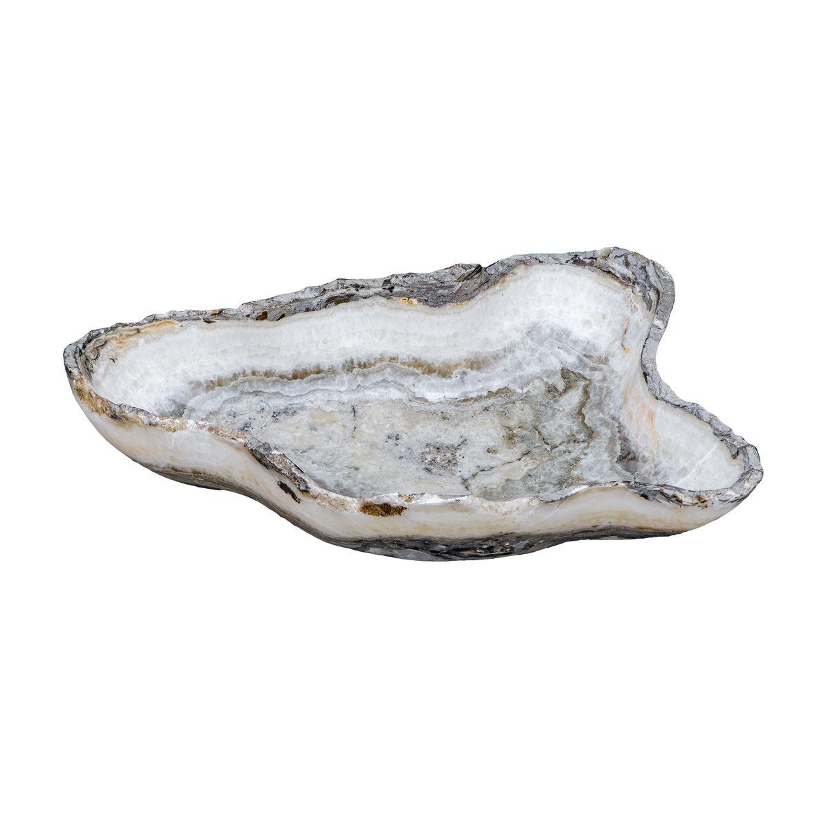 Side view of the Lunara Gray Onyx Indoor-Outdoor Bowl by Uttermost