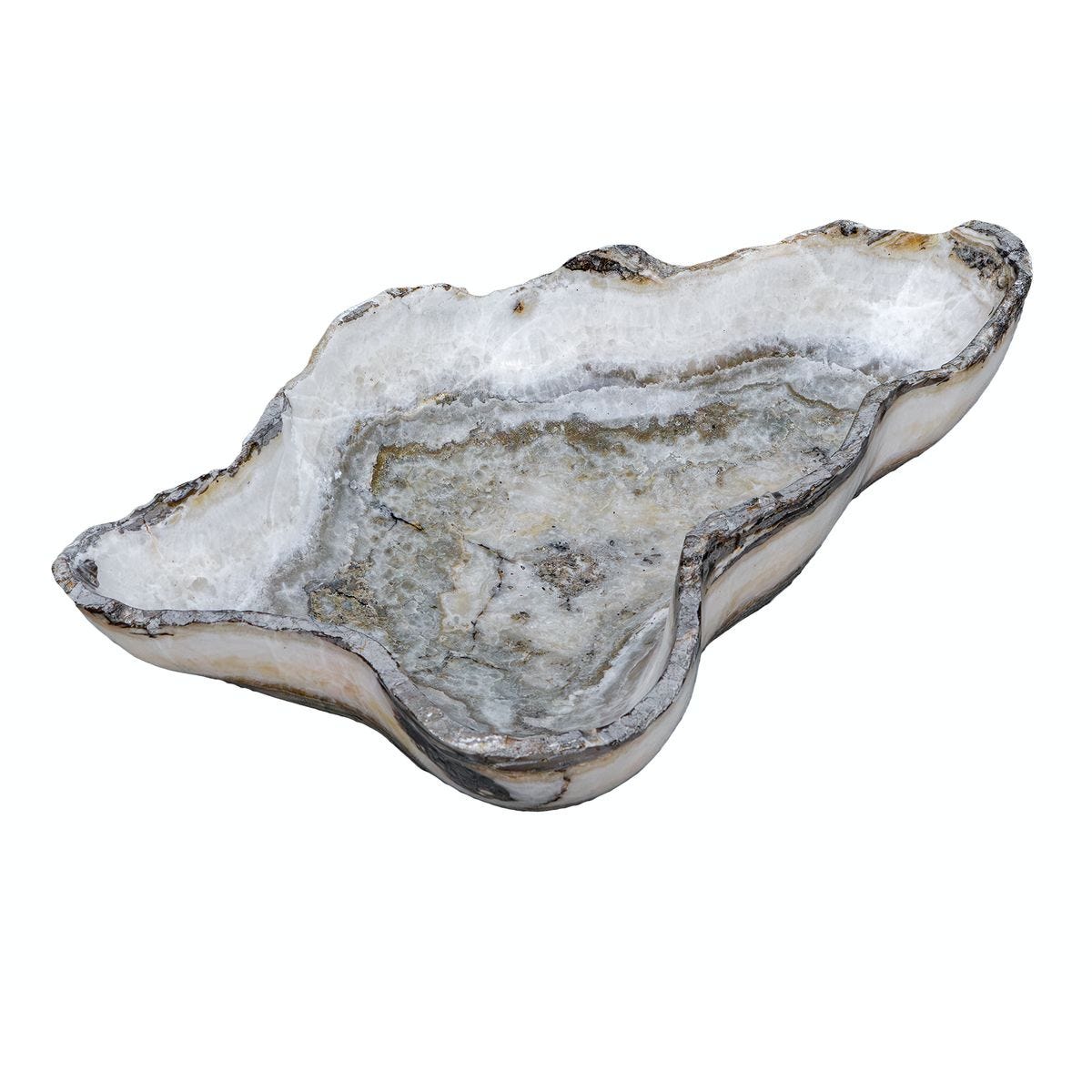 Detail view of the Lunara Gray Onyx Indoor-Outdoor Bowl