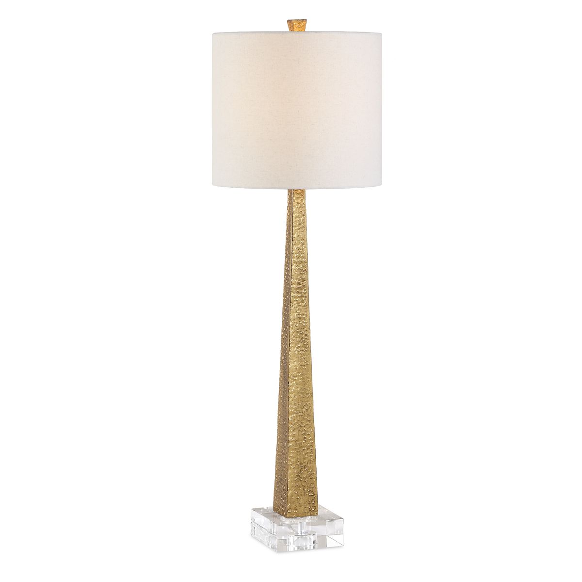 Alternate angle of the Midas Gold Iron Buffet Lamp by Uttermost