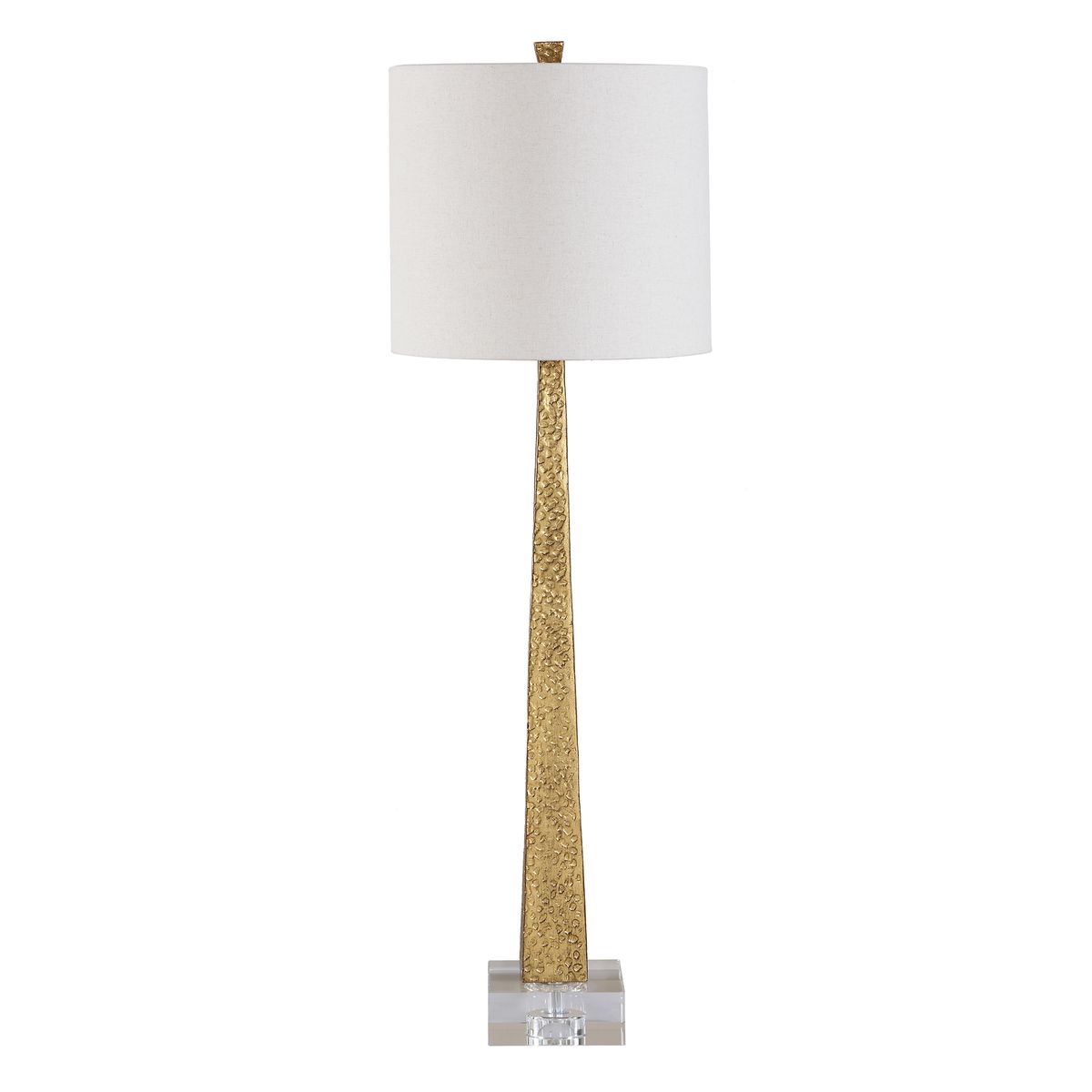Detail view of the Midas Gold Iron Buffet Lamp