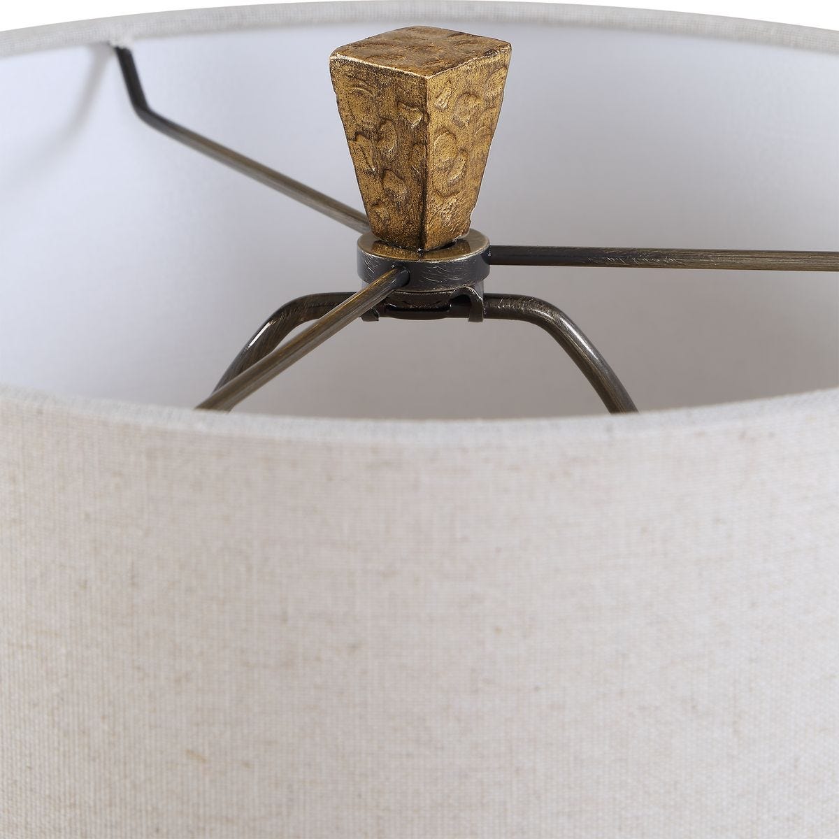 Additional detail view of the Midas Gold Iron Buffet Lamp image 9