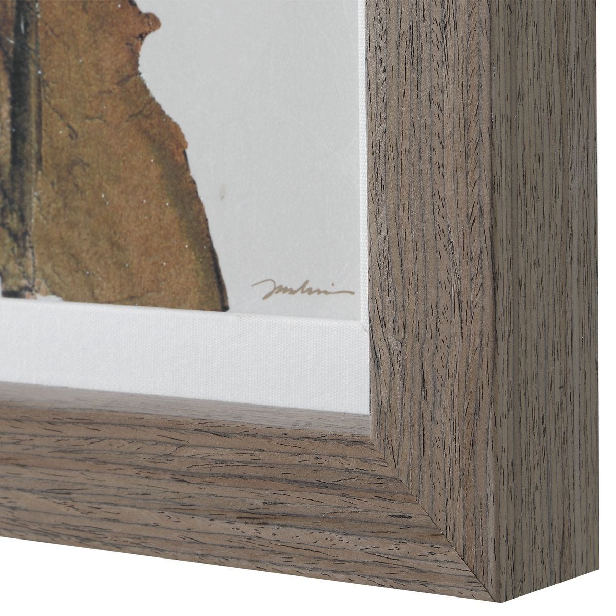 Close-up of the Garden Study Blue Floral Framed Prints S/2 material and finish