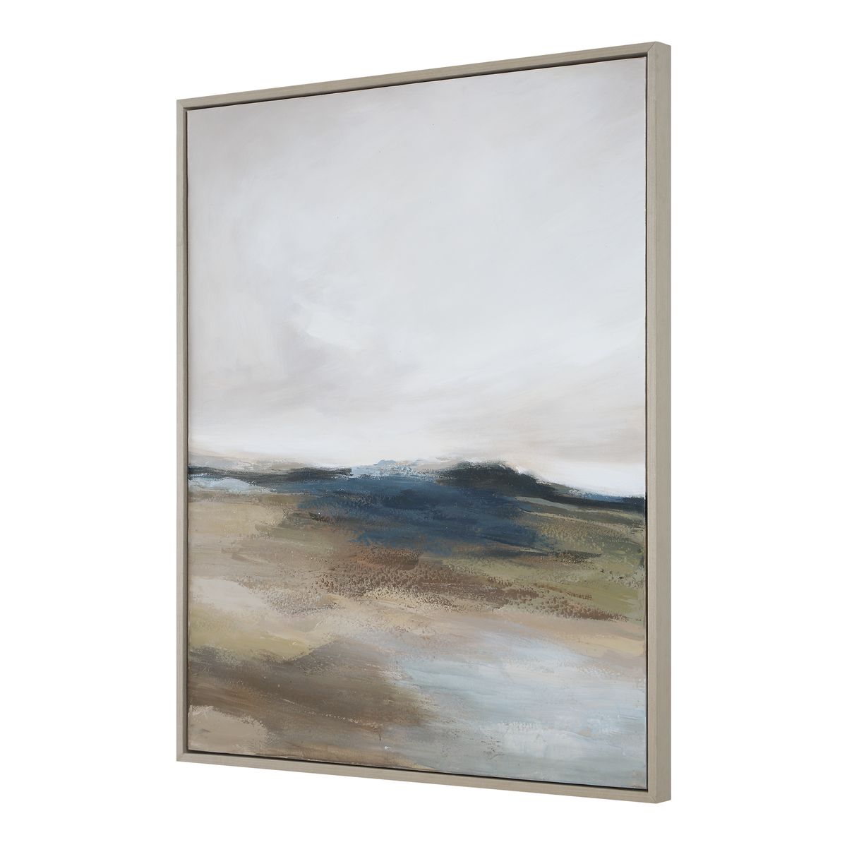 Detail view of the Prairie's Edge Framed Landscape Canvas