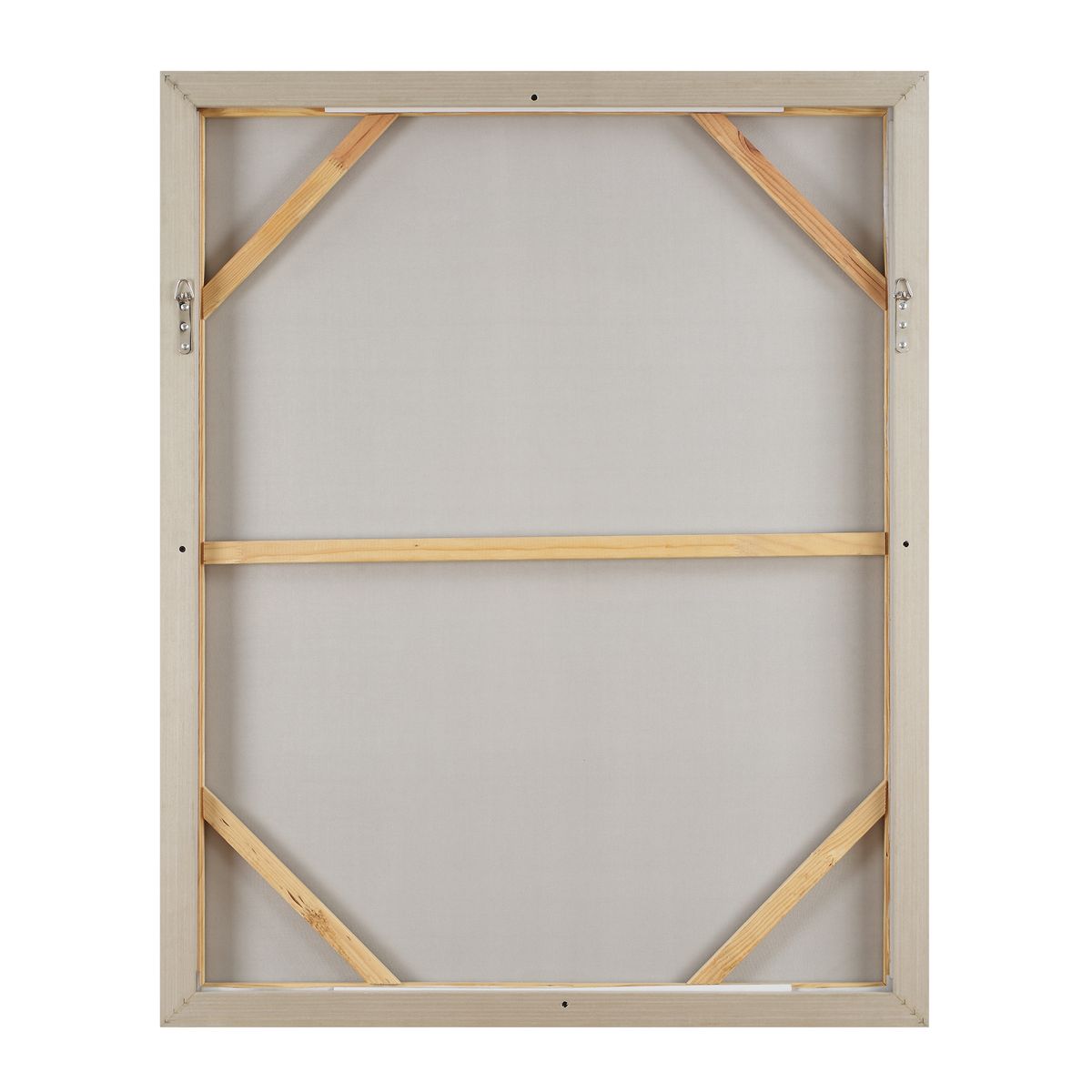 Back view of the Prairie's Edge Framed Landscape Canvas showing construction or hanging hardware
