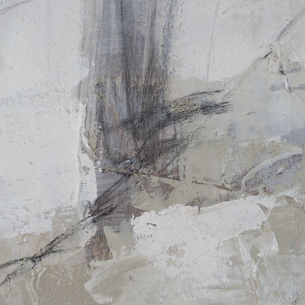 Additional detail view of the Still Crossing Abstract Framed Canvas