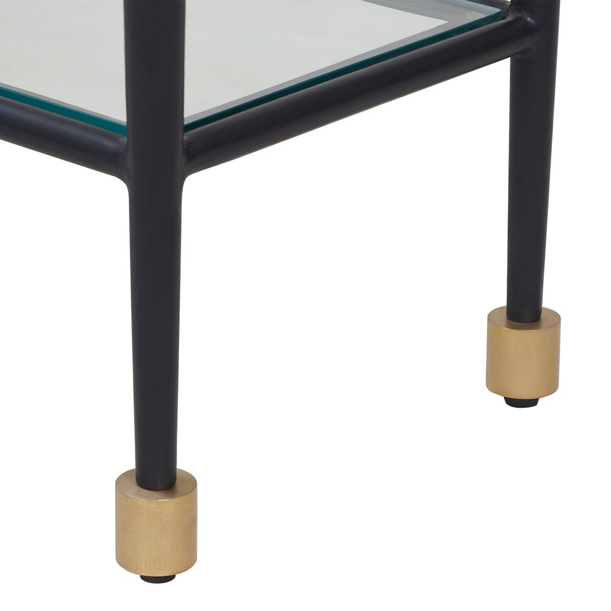 Additional detail view of the Javana Black Iron and Glass Console Table image 6