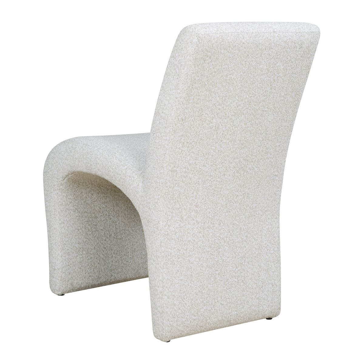 Additional detail view of the Valentin Beige Boucle Sculptural Dining Chair image 5