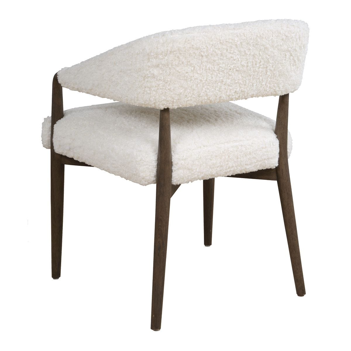 Additional detail view of the Austell Dark Walnut Faux Shearling Dining Chair image 6