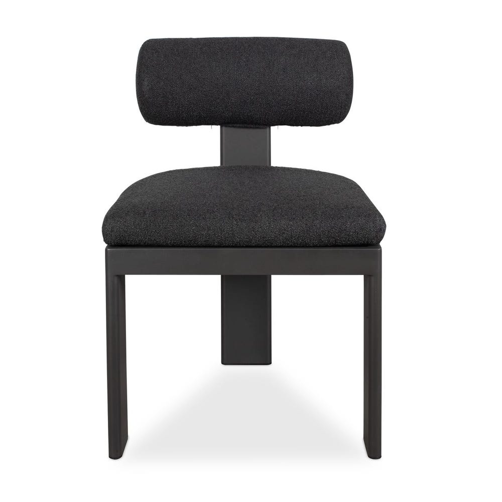 Bolster Back Outdoor Dining Chair – Charcoal