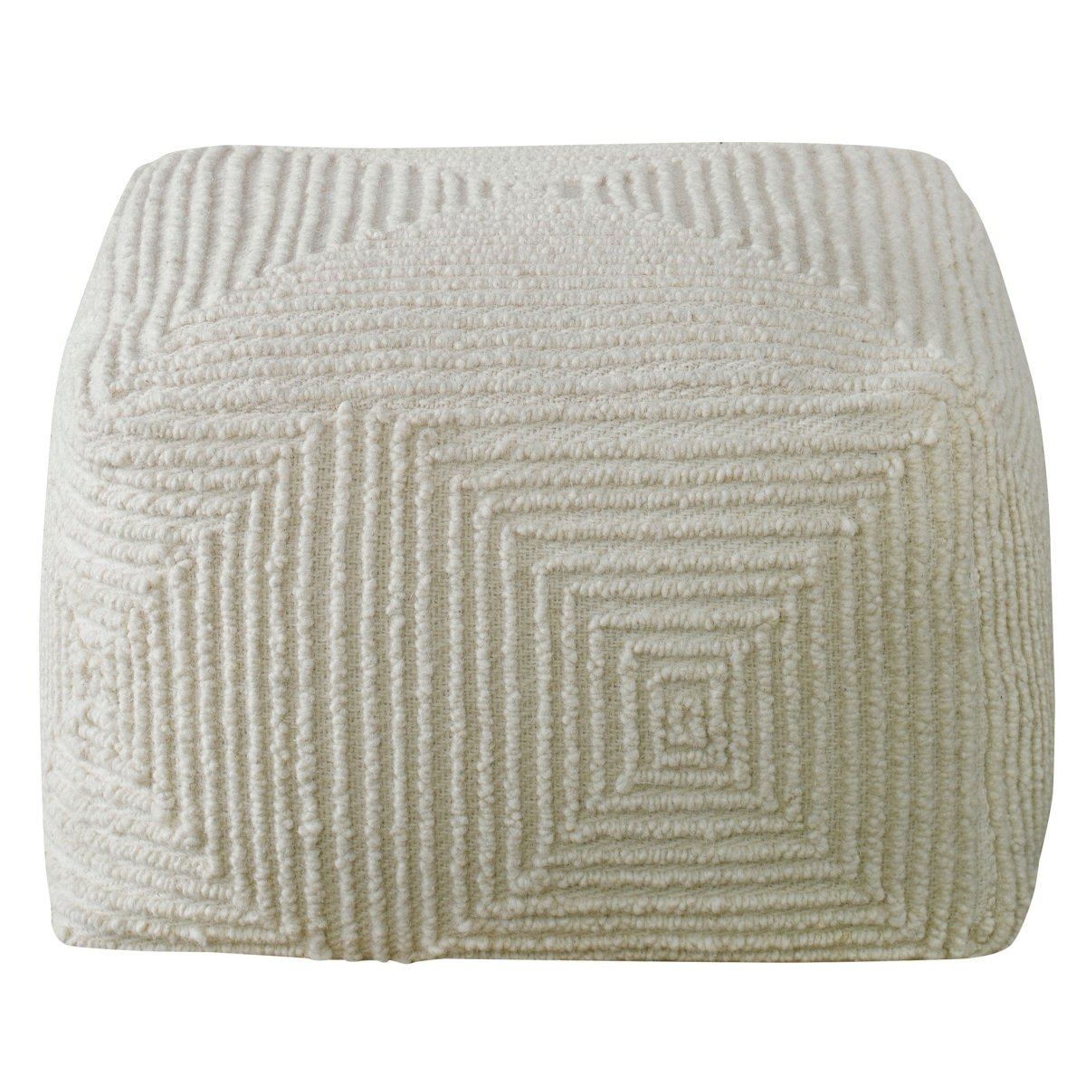 Sovanna Geometric Pouf - Uttermost - by Modest Hut