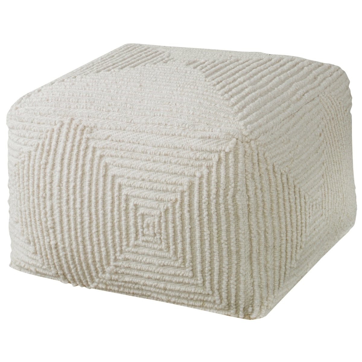 Sovanna Geometric Pouf - Uttermost - by Modest Hut