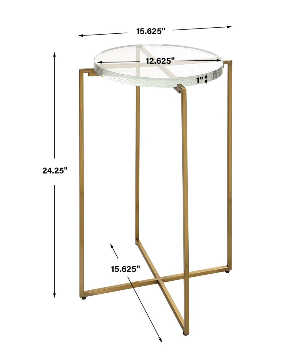 Star - crossed Glass Accent Table - Uttermost - by Modest Hut