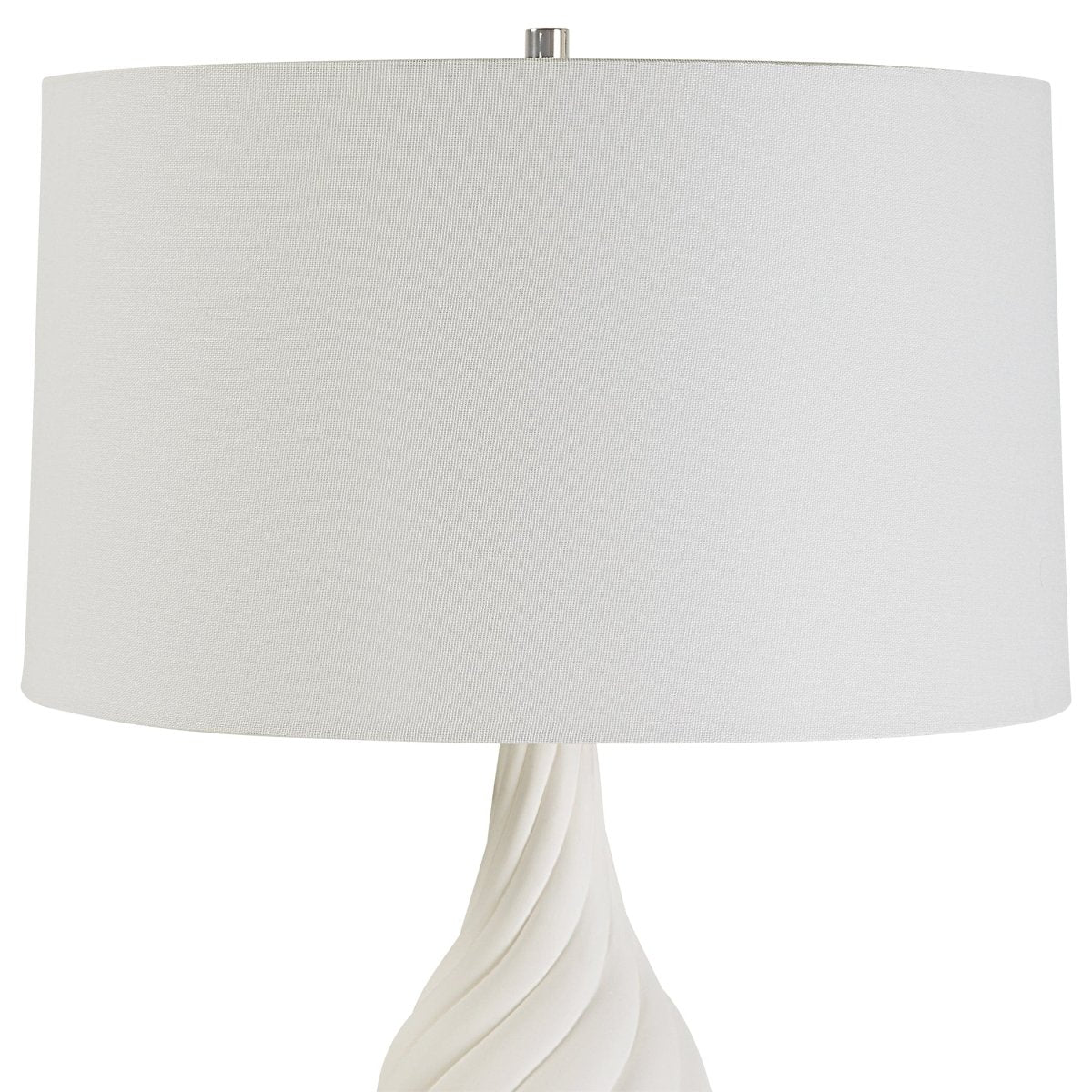 Twisted Swirl White Table Lamp - Uttermost - by Modest Hut