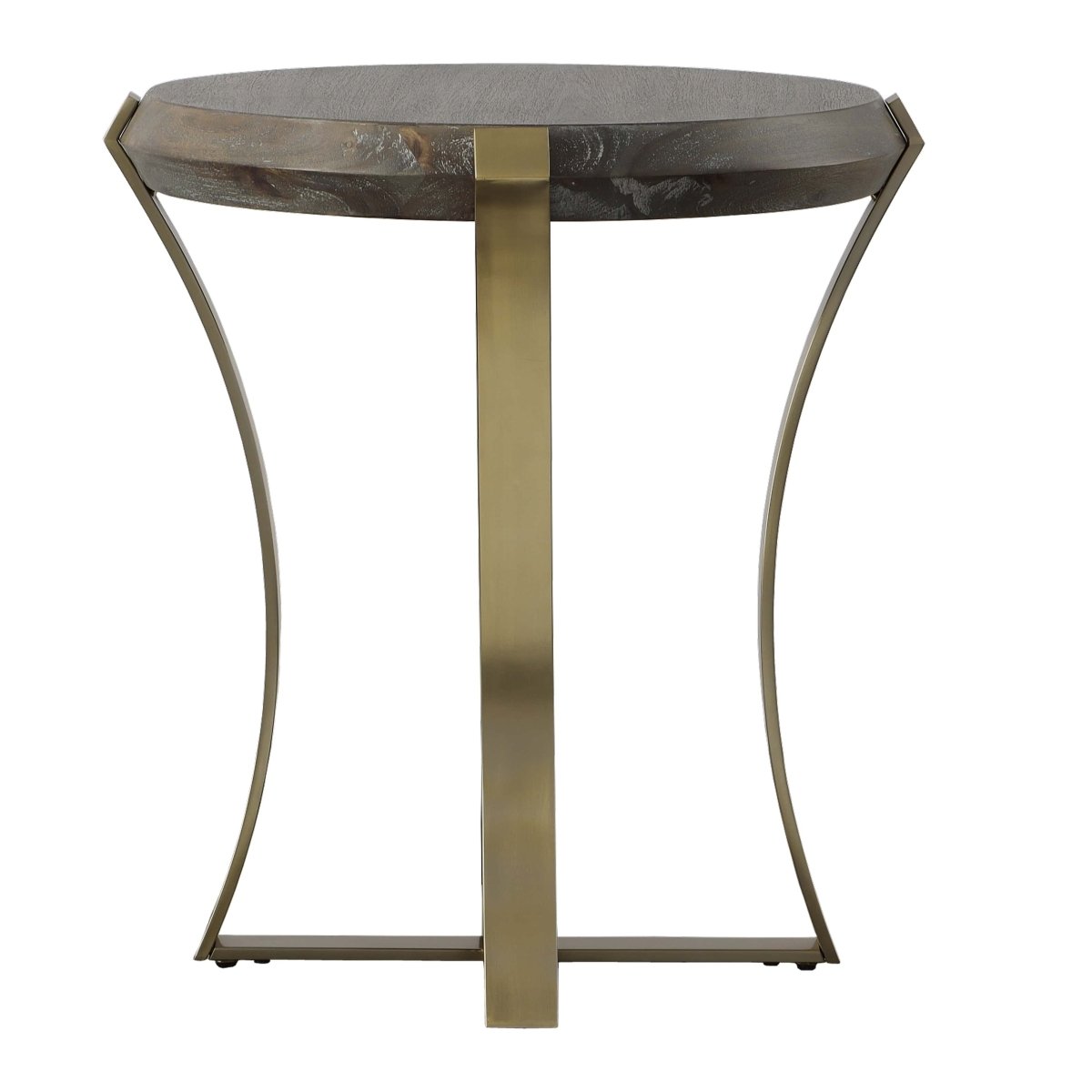 Unite Brass Leg Wood Side Table - Uttermost - by Modest Hut