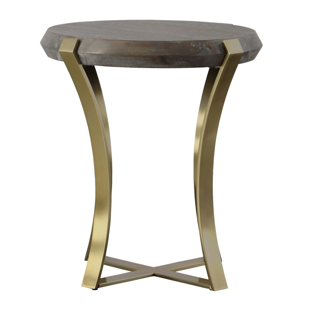 Unite Brass Leg Wood Side Table - Uttermost - by Modest Hut