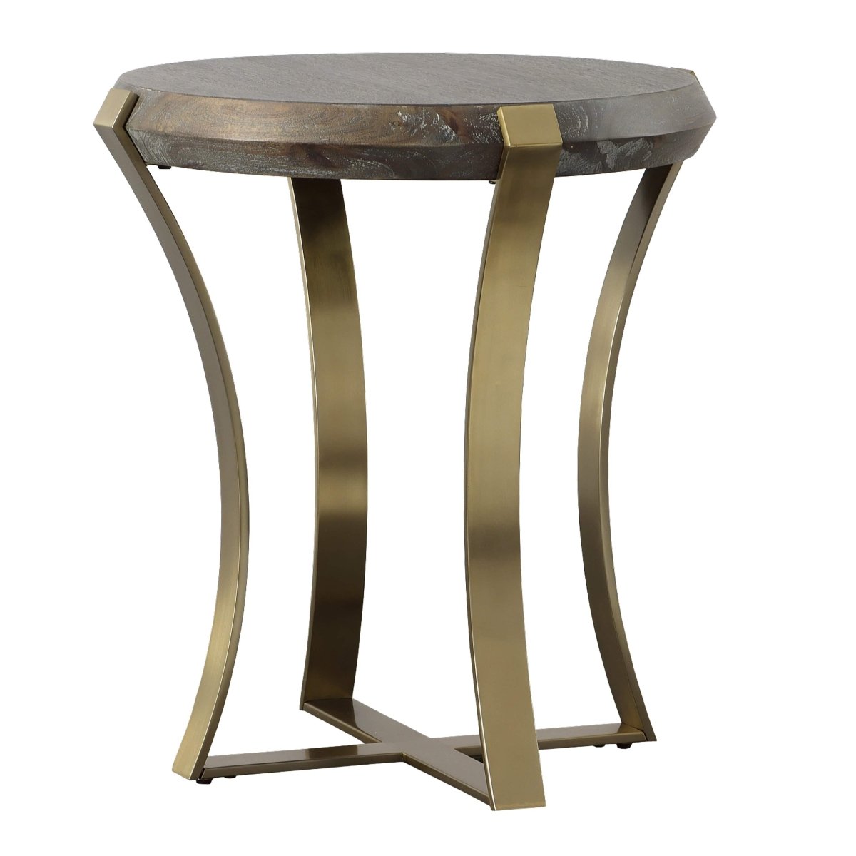 Unite Brass Leg Wood Side Table - Uttermost - by Modest Hut