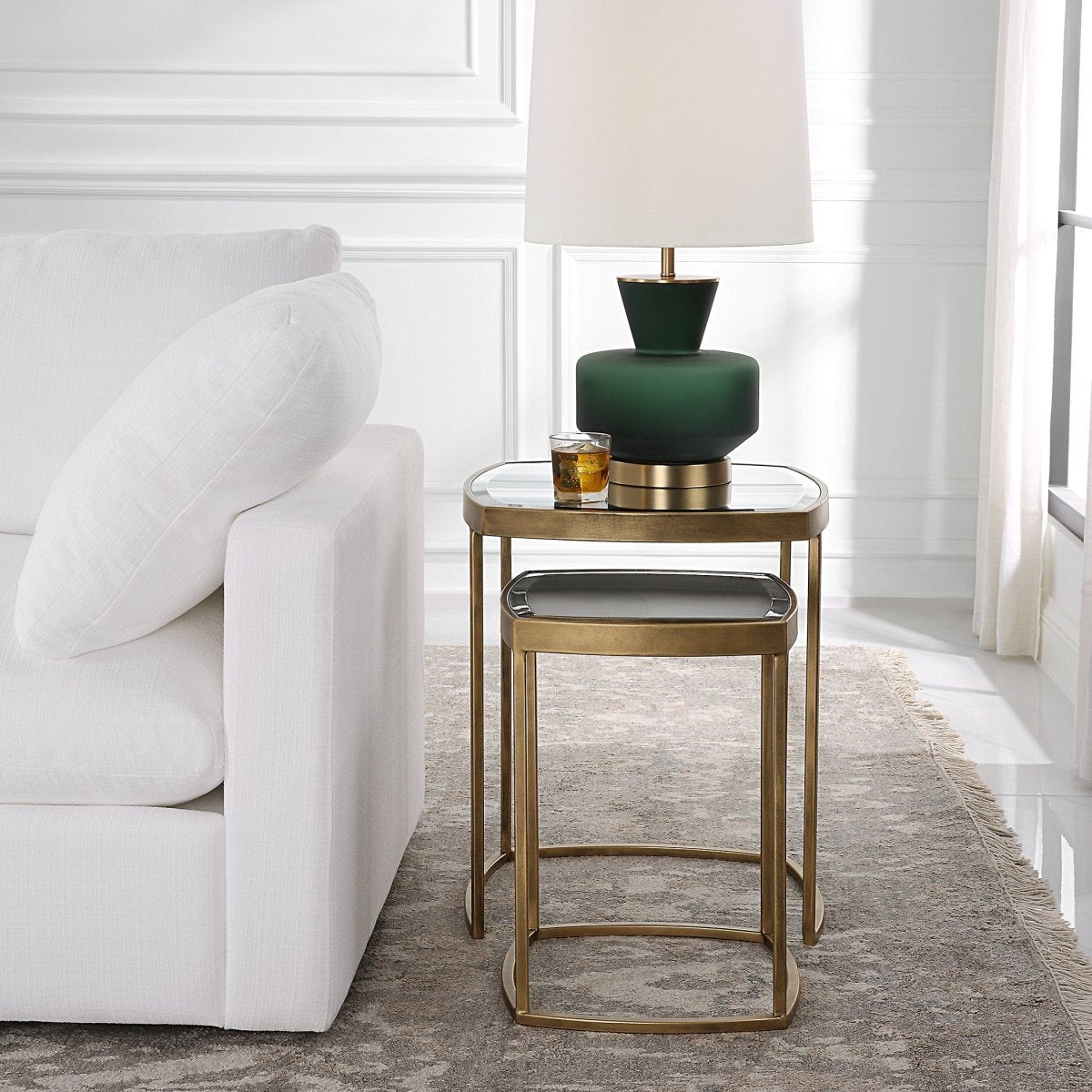 Vista Gold Nesting Tables, Set Of 2 - Uttermost - by Modest Hut