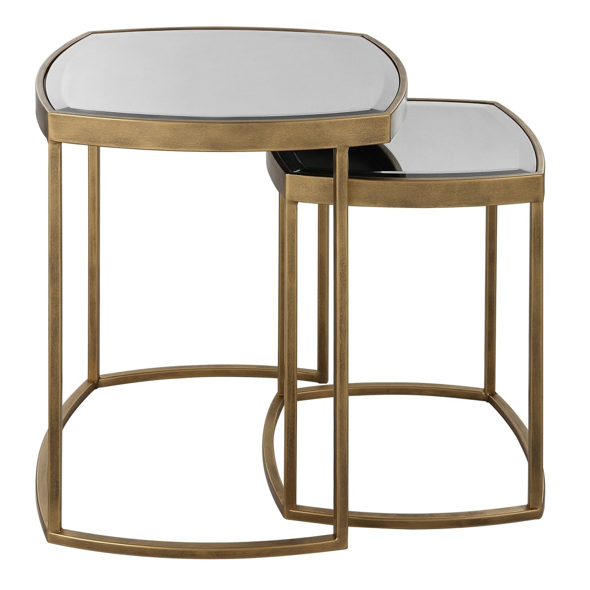 Vista Gold Nesting Tables, Set Of 2 - Uttermost - by Modest Hut