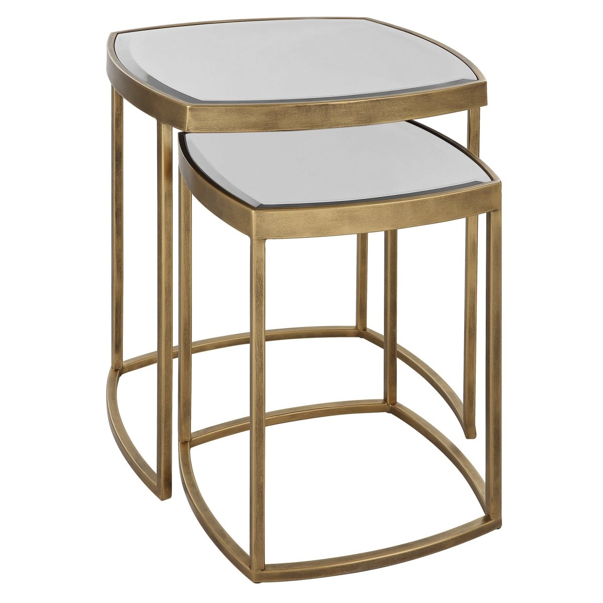 Vista Gold Nesting Tables, Set Of 2 - Uttermost - by Modest Hut