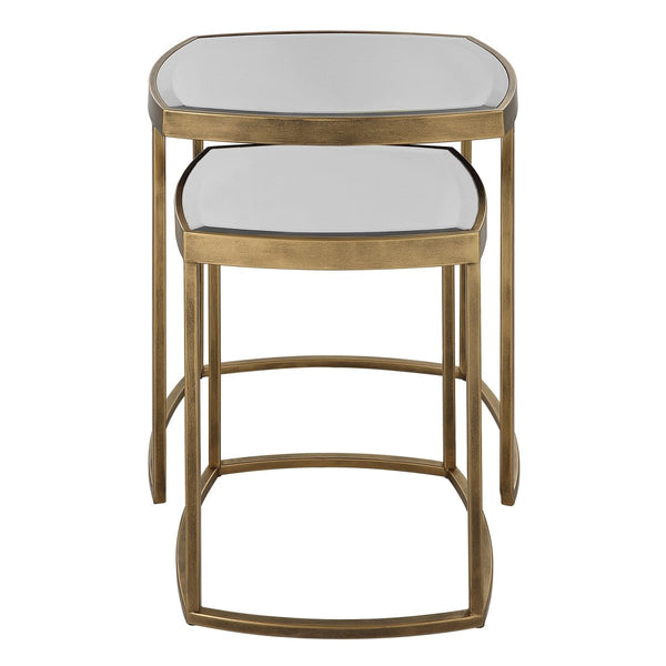 Vista Gold Nesting Tables, Set Of 2 - Uttermost - by Modest Hut
