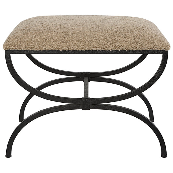 Hacienda Plush Latte Small Bench - Uttermost - Vanity Benches by Modest Hut