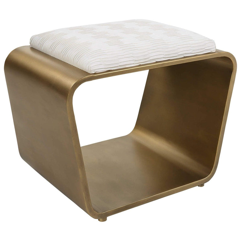 Hoop Small Gold Bench - Uttermost - Vanity Benches by Modest Hut