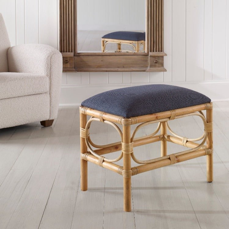 Laguna Small Navy Bench - Uttermost - Vanity Benches by Modest Hut