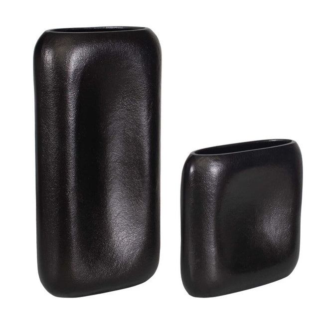 Anodic Dark Brown Vases Set/2 - Vases