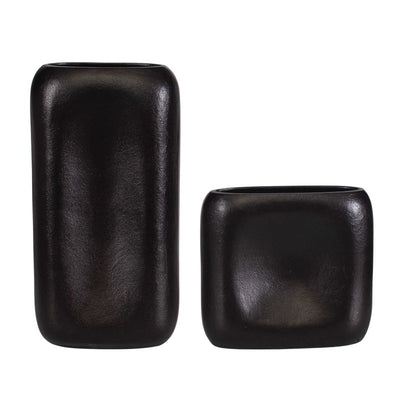 Anodic Dark Brown Vases Set/2 - Vases