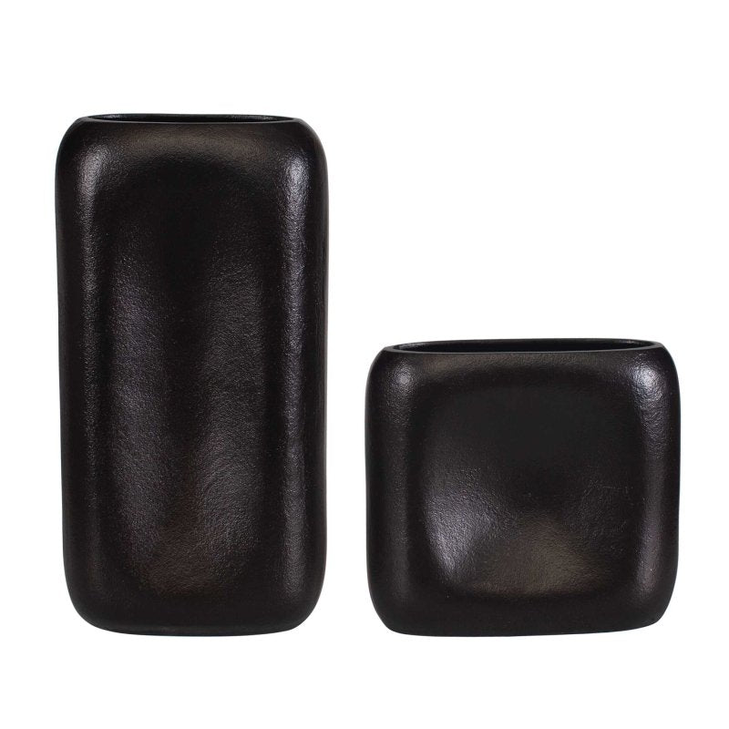 Anodic Dark Brown Vases Set/2 - Vases