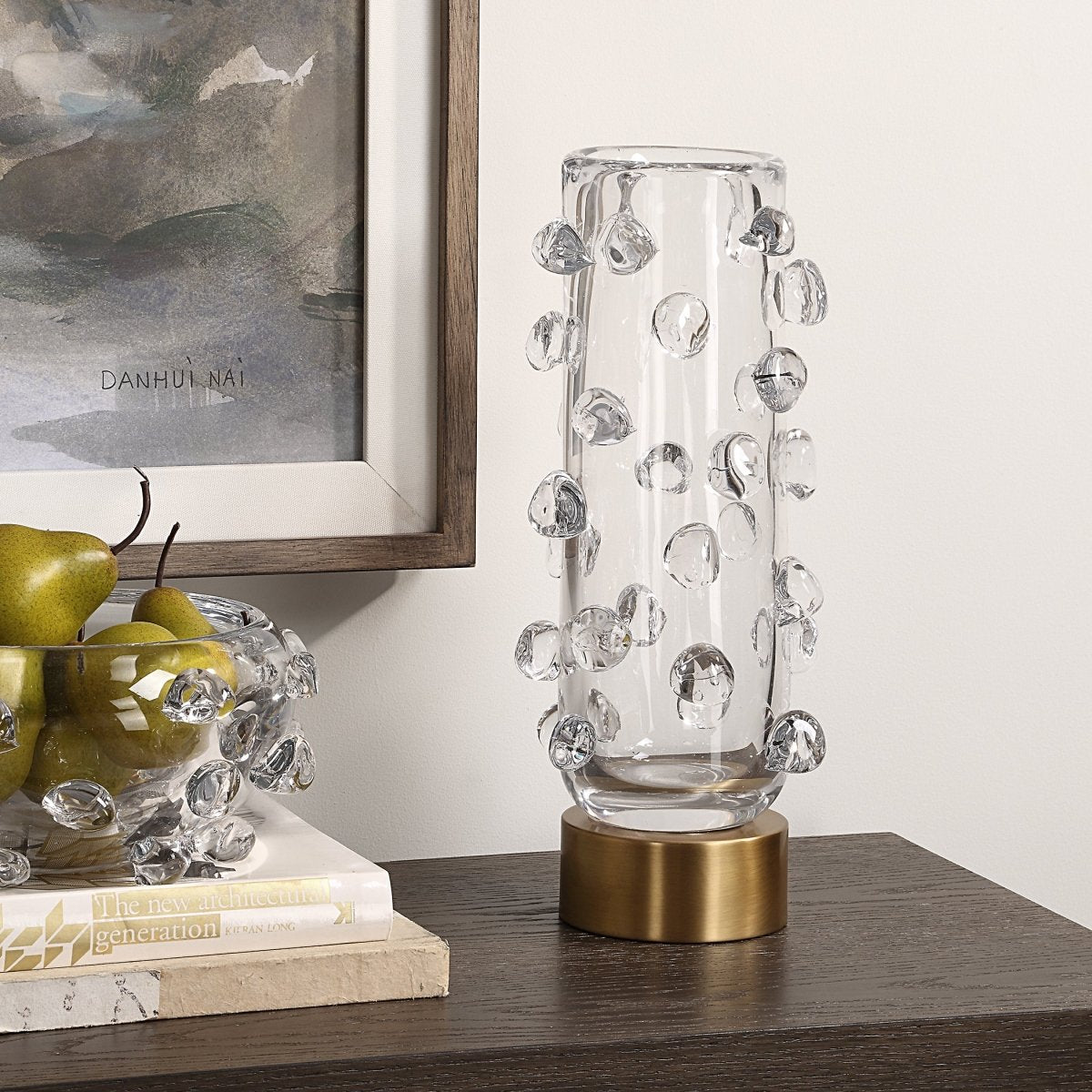 Aura Clear Glass Vase - Uttermost - Vases by Modest Hut