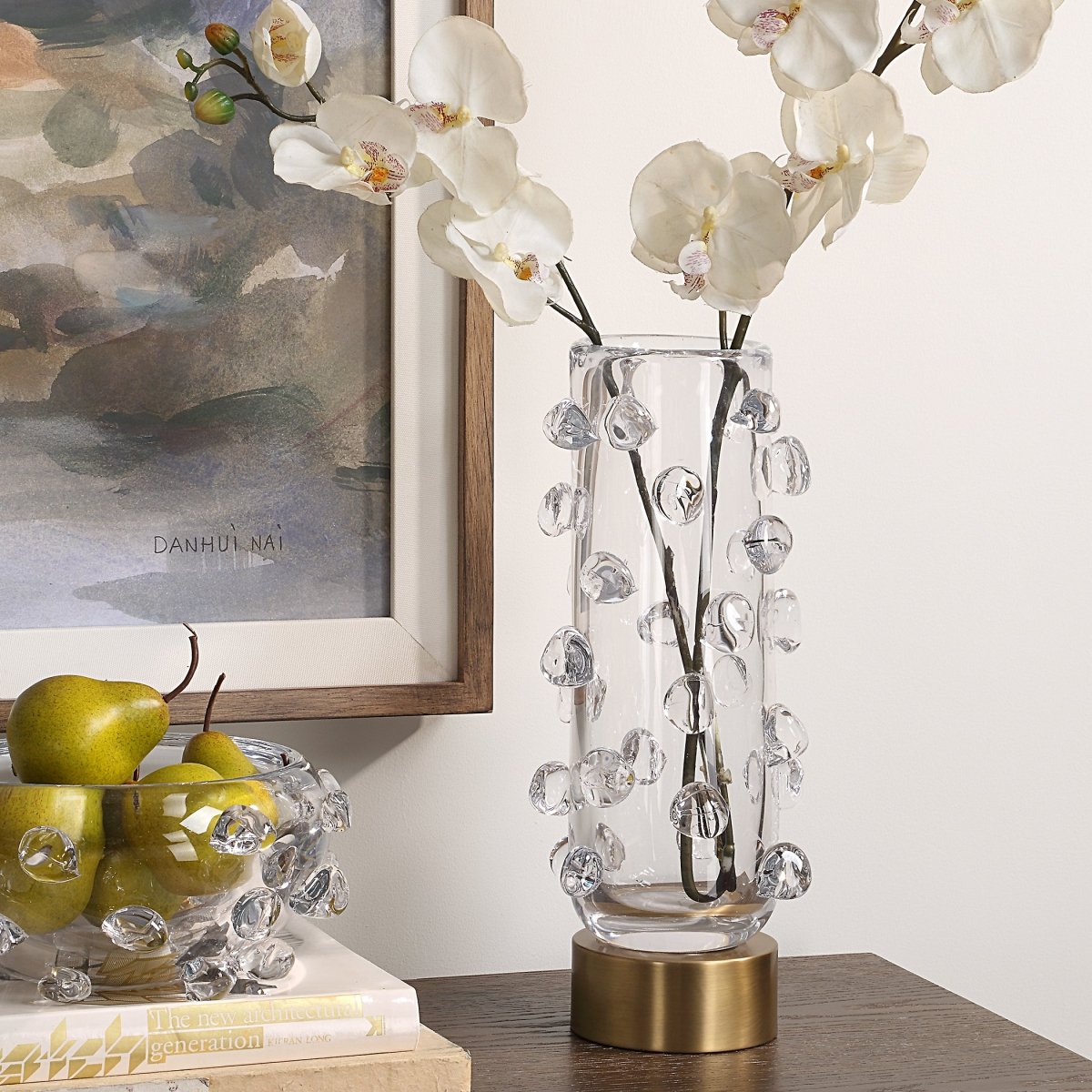 Aura Clear Glass Vase - Uttermost - Vases by Modest Hut