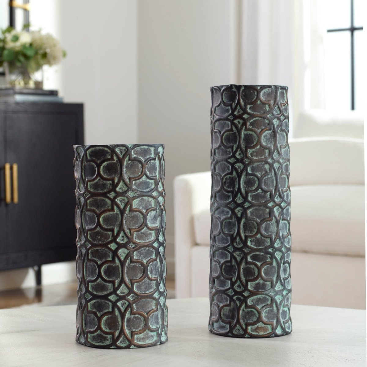 Baltra Bronze Patina Vases, S/2 - Uttermost - Vases by Modest Hut