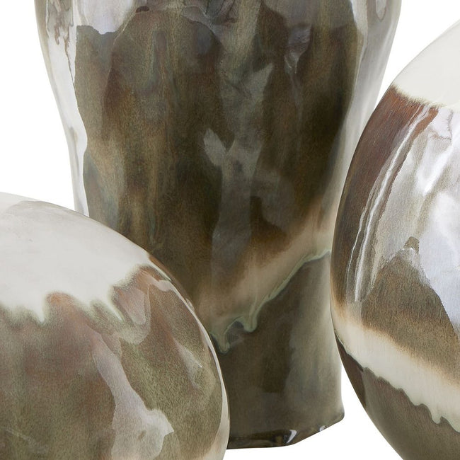 Earthflow Outdoor Vases, S/3 - Uttermost - Vases by Modest Hut