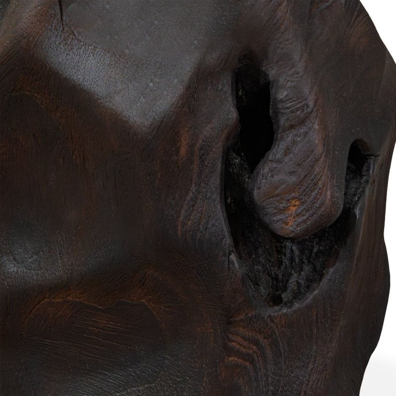 Detail view of the Ember Root Burnt Black Teak Vessels S/2 finish and construction image 6
