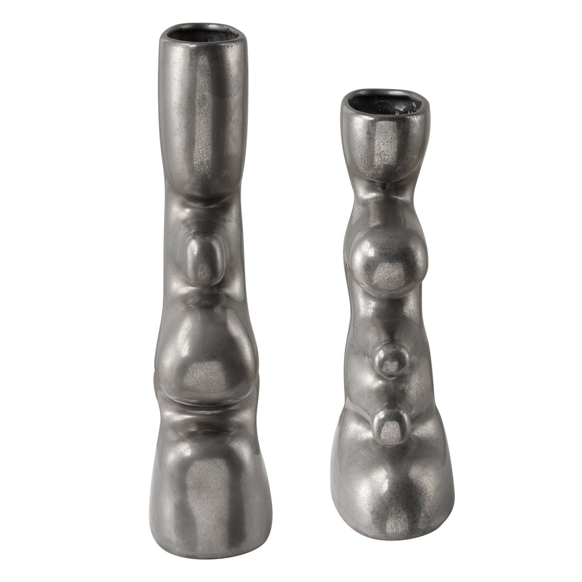 Free Flowing Nickel Vases Set/2 - Uttermost - Vases by Modest Hut