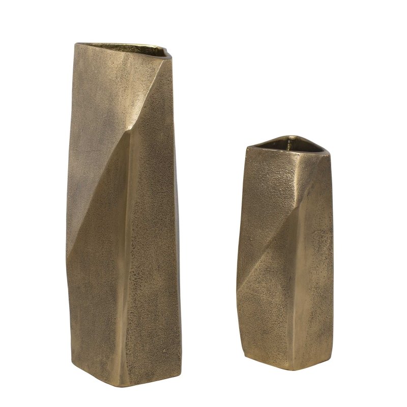 GeoForm Indoor-Outdoor Brass Vases Set/2 - Vases