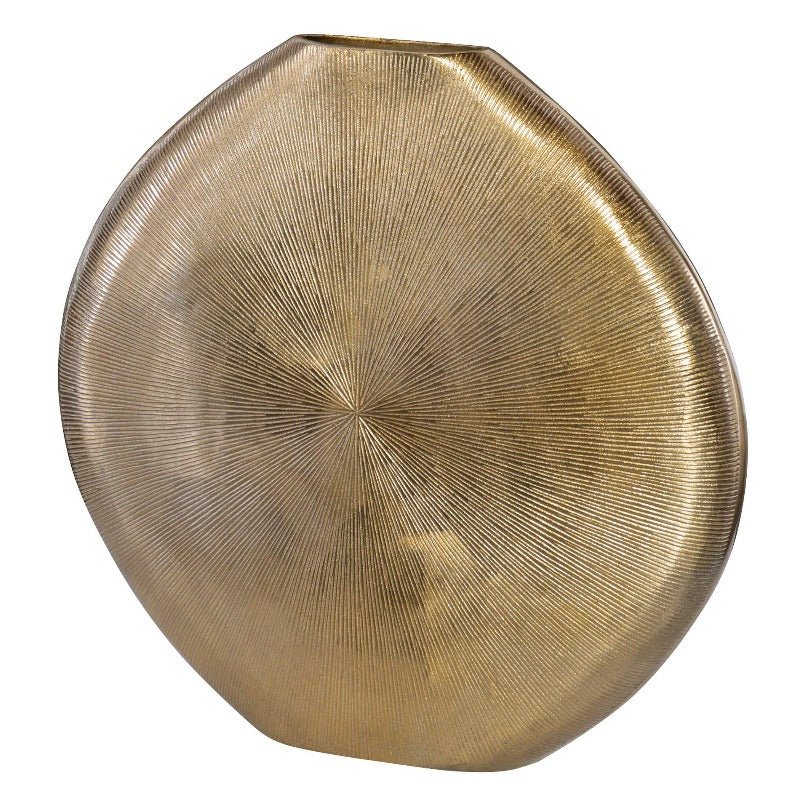 Gretchen Gold Oval Vase - Uttermost - Vases by Modest Hut