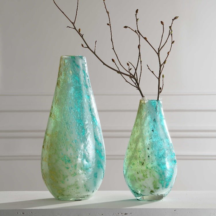 High Tide Vases, S/2 - Uttermost - Vases by Modest Hut