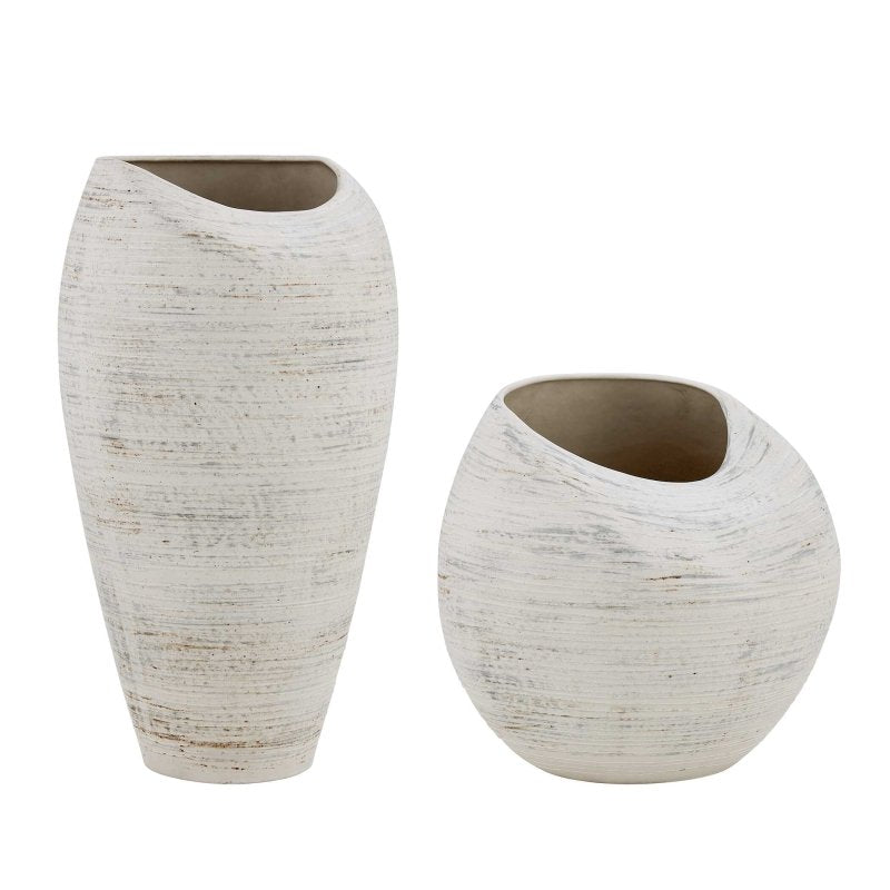 Inara Indoor-Outdoor White Vases Set/2 - Vases