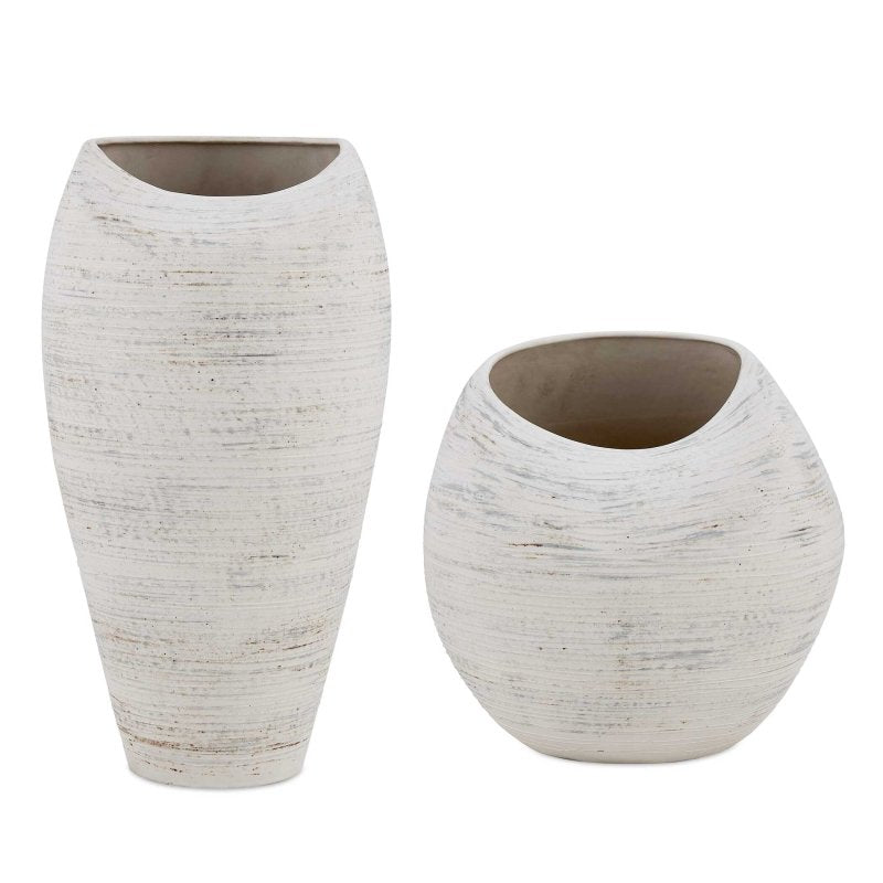 Inara Indoor-Outdoor White Vases Set/2 - Vases